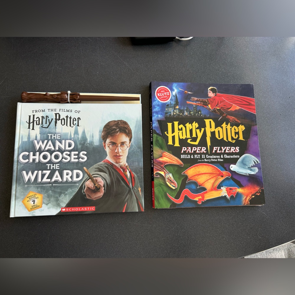 Harry Potter Book Bundle NEW – Wand Sound Book + Paper Flyers Kit (Klutz)